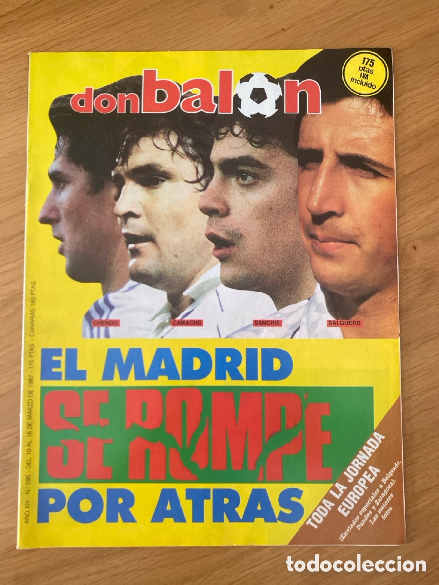Colecionismo desportivo: Don bal&oacute;n 595 - Real Madrid - Michel - Espa&ntilde;a - Betis - Copas Europeas - Zaragoza - Castellon