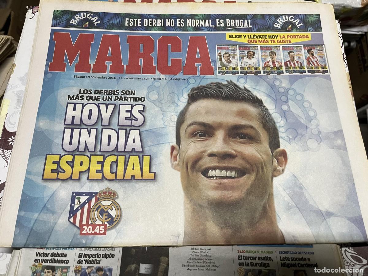 Coleccionismo deportivo: MARCA (19-11-2016) CRISTIANO RONALDO DERBI ATLETICO MADRID REAL MADRID JORNADA LIGA
