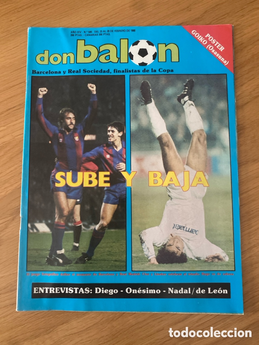 Coleccionismo deportivo: Don bal&oacute;n 645 - Poster Osasuna - Copa Rey - Barcelona - Espanyol - Betis - EURO 88 Holanda - Sevilla