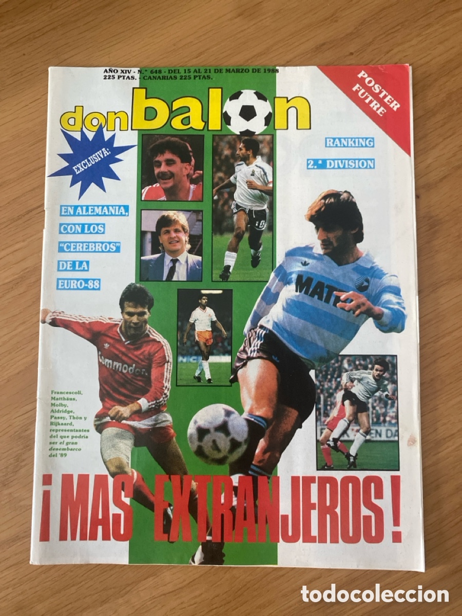 Coleccionismo deportivo: Don bal&oacute;n 648 - Poster Futre Atl&eacute;tico - Sporting - Sevilla - Euro 88 Alemania - Athletic
