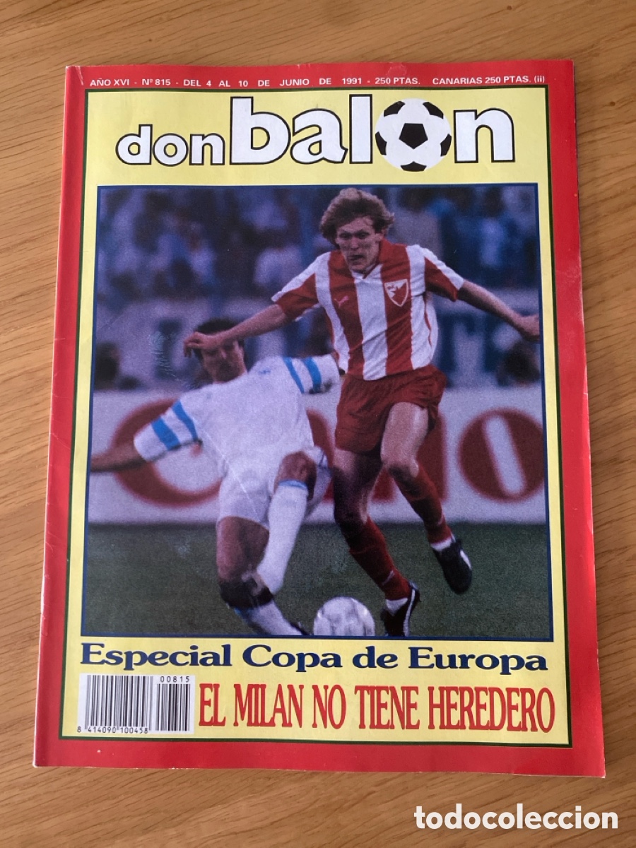 Coleccionismo deportivo: Don bal&oacute;n 815 - Final Copa Europa Estrella Roja vs Marsella - Sampdoria - Cadiz - Athletic