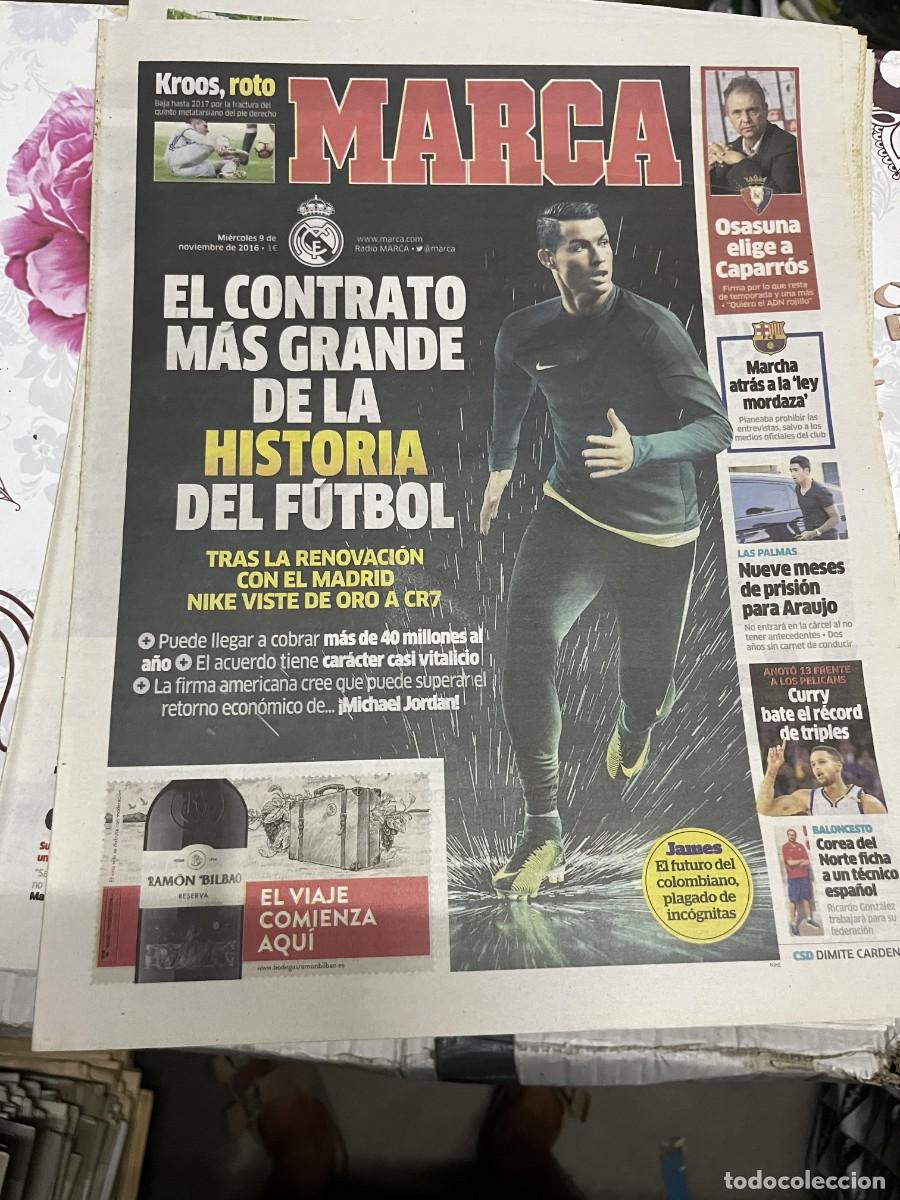 Coleccionismo deportivo: MARCA (9-11-2016) CR7 NIKE RENOVACION CRISTIANO RONALDO KROOS OSASUNA CAPARROS