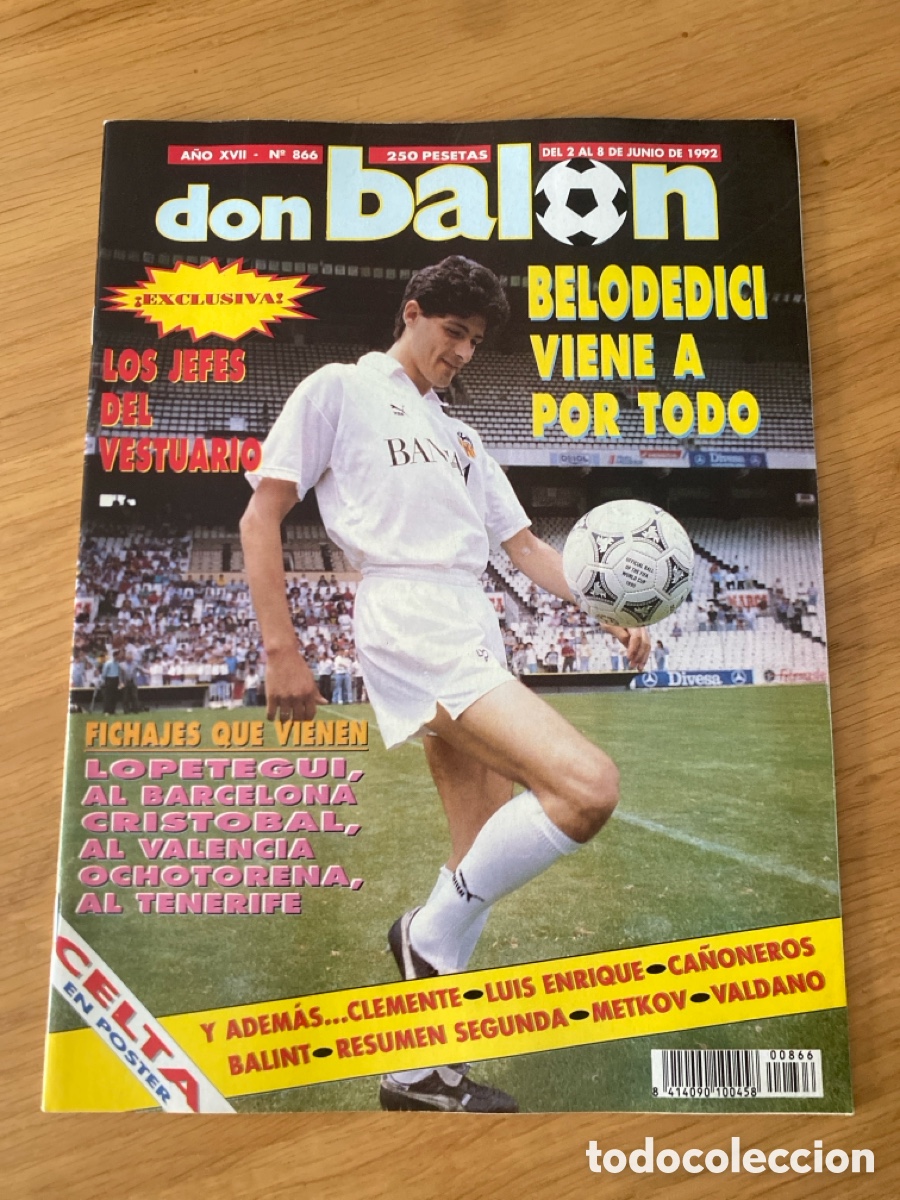 Coleccionismo deportivo: Don bal&oacute;n 866 - Poster Celta - Valencia - Burgos - CSKA Sof&iacute;a - Selecci&oacute;n espa&ntilde;ola - Luis Enrique