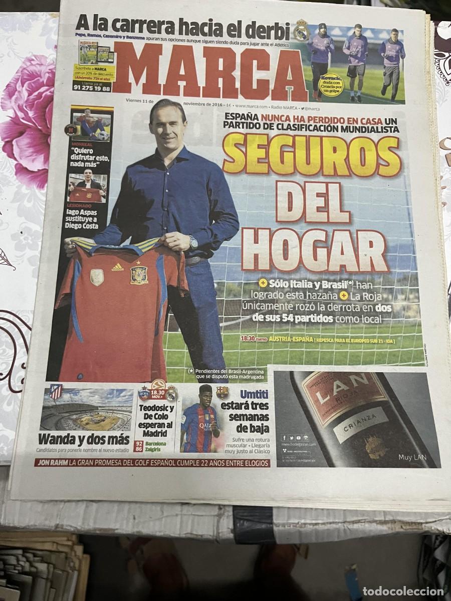 Coleccionismo deportivo: MARCA (11-11-2016) LOPETEGUI ESPA&Ntilde;A SELECCION ESPA&Ntilde;OLA MONREAL IAGO ASPAS JON RAHM UMTITI