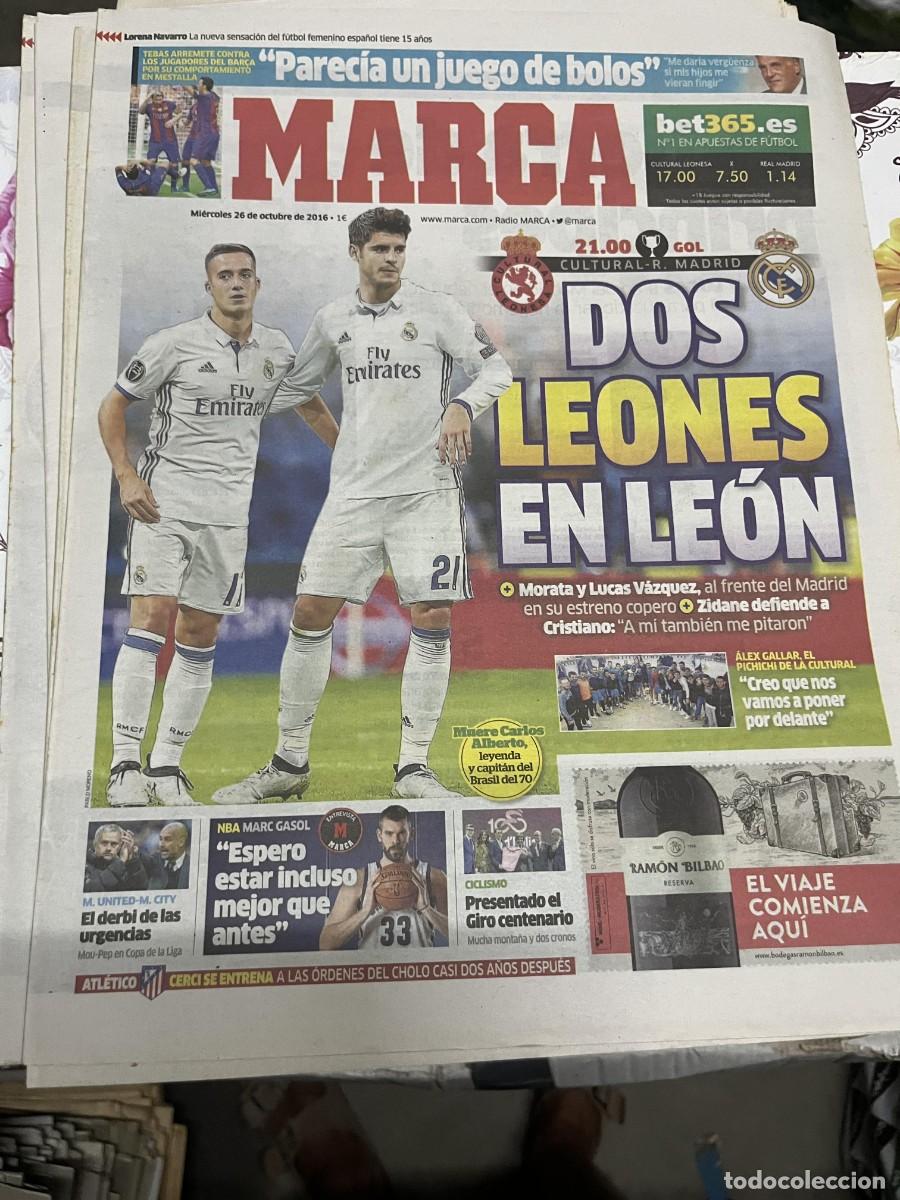 Coleccionismo deportivo: MARCA (26-10-2016) HOY COPA CULTURAL LEONESA REAL MADRID MARC GASOL CERCI ATLETICO