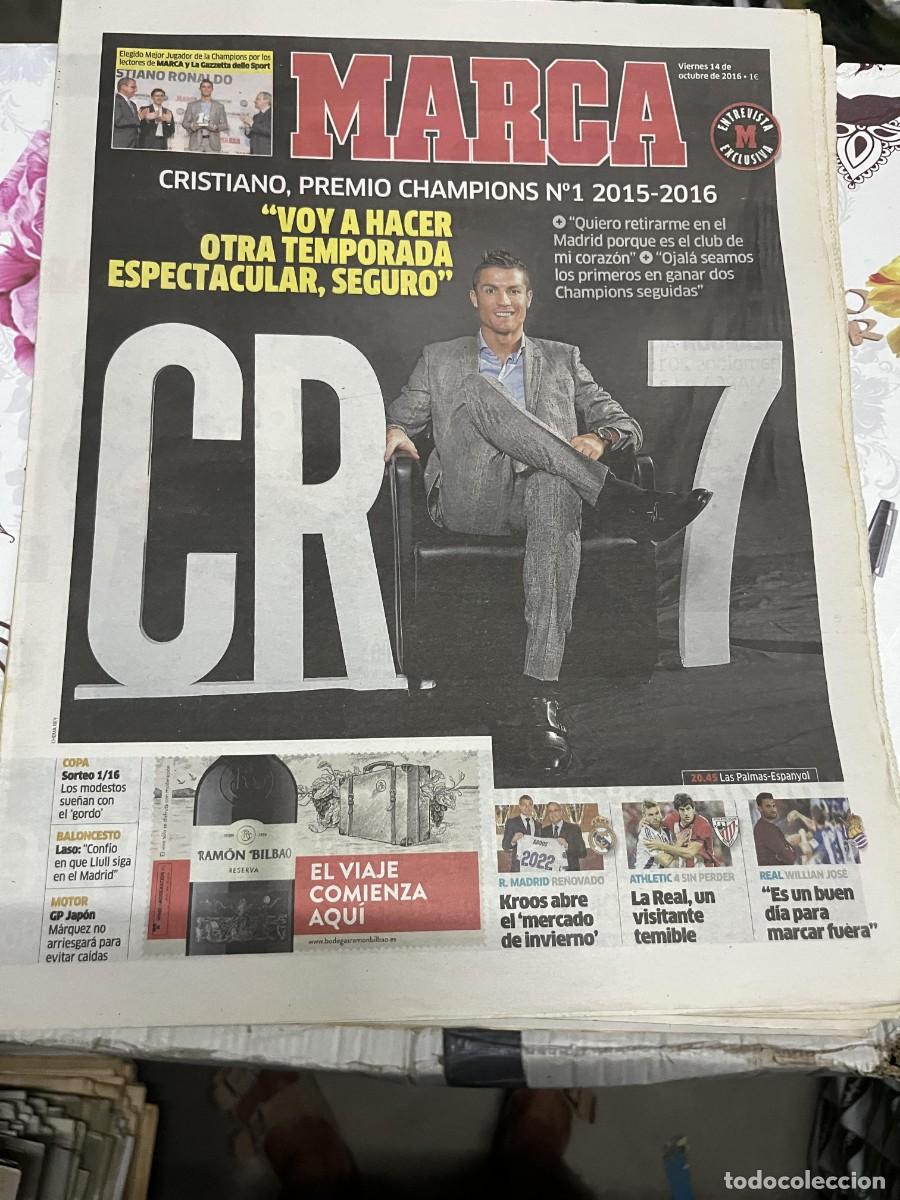 Coleccionismo deportivo: MARCA (14-10-2016) CR7 CRISTIANO RONALDO RENOVACION KROOS WILLIAM JOSE REAL SOCIEDAD