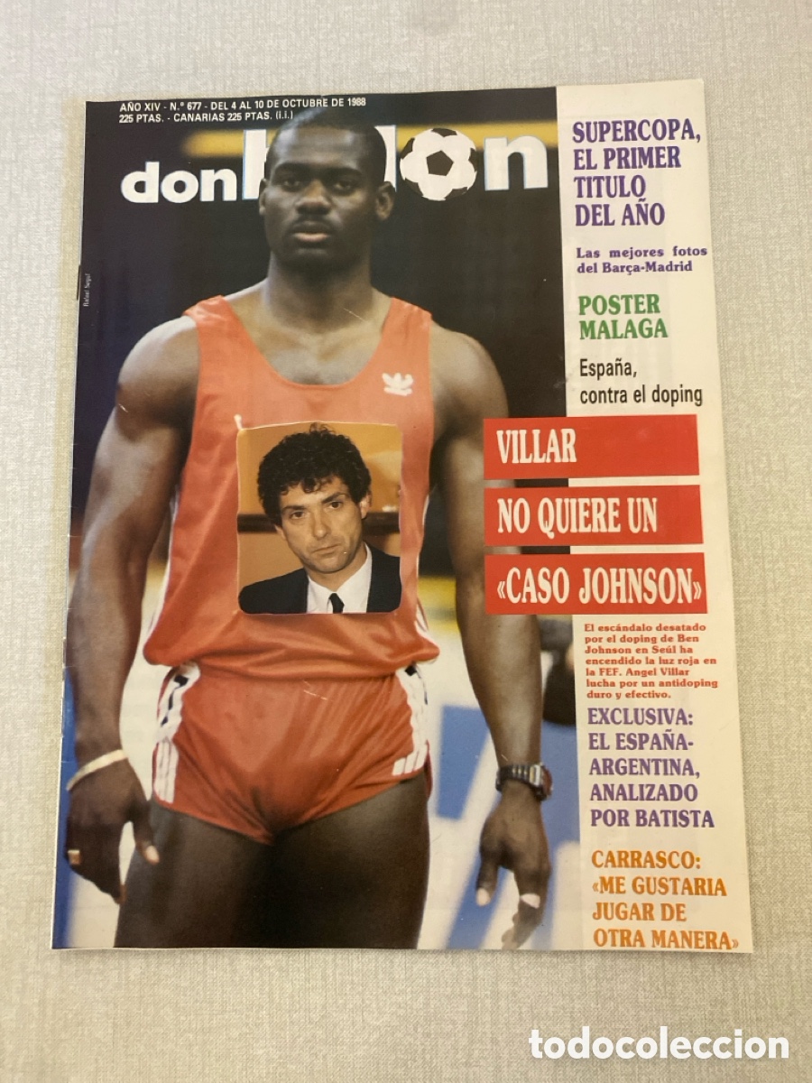 Coleccionismo deportivo: Don bal&oacute;n 677 - Poster Malaga - Espanyol - Supercopa Madrid campe&oacute;n - Maradona - Sporting - Alzira