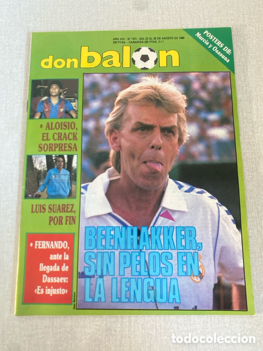 Coleccionismo deportivo: F&uacute;tbol don bal&oacute;n 671 - P&oacute;sters Murcia/Osasuna - Bar&ccedil;a Cruyff - Madrid - Arkonada - Zaragoza Sevilla