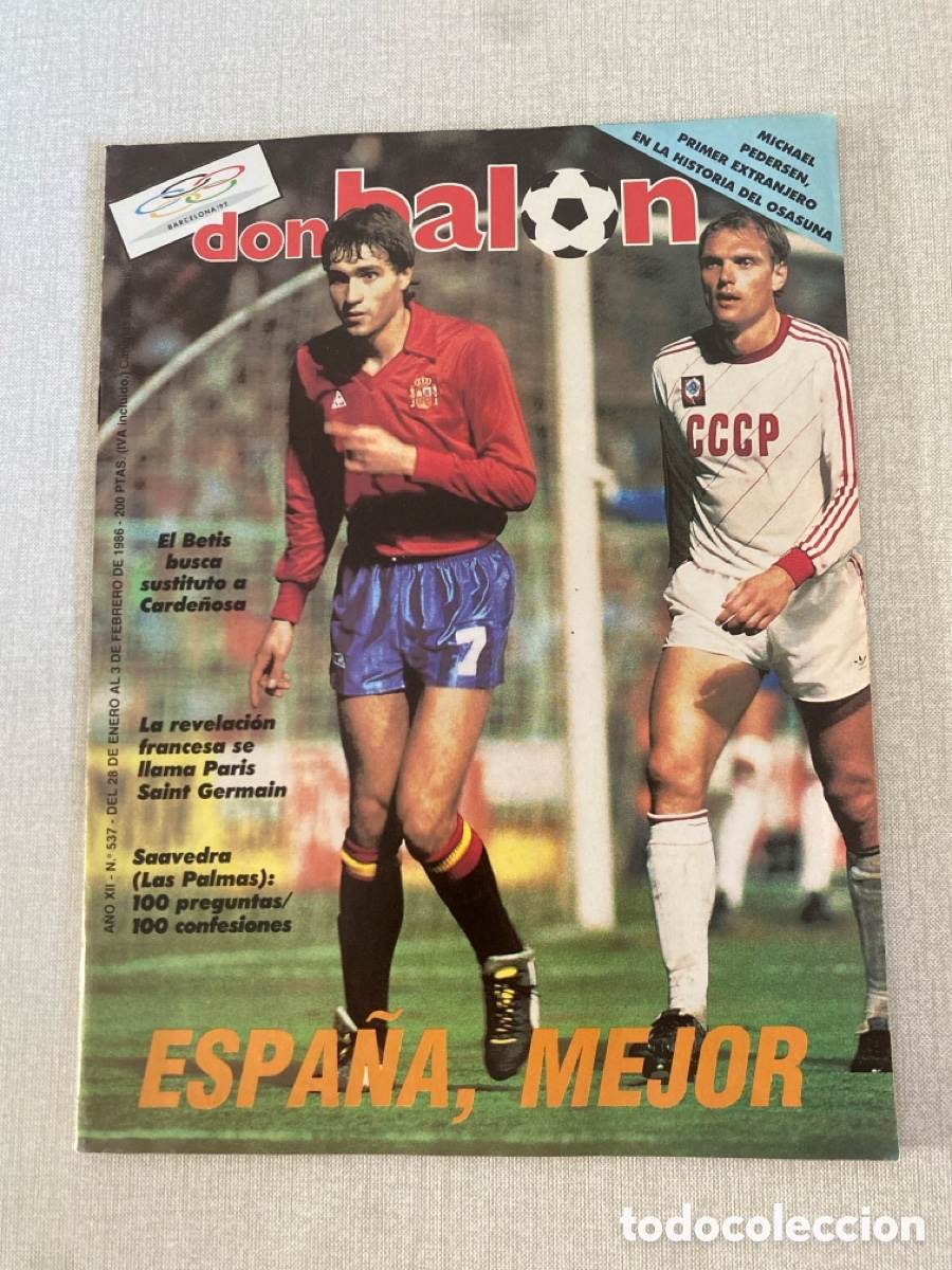 Coleccionismo deportivo: Don bal&oacute;n 537 - Poster Espa&ntilde;a - Madrid - Osasuna - Betis - Mexico 86 - PSG - Murcia - Elche - Malaga