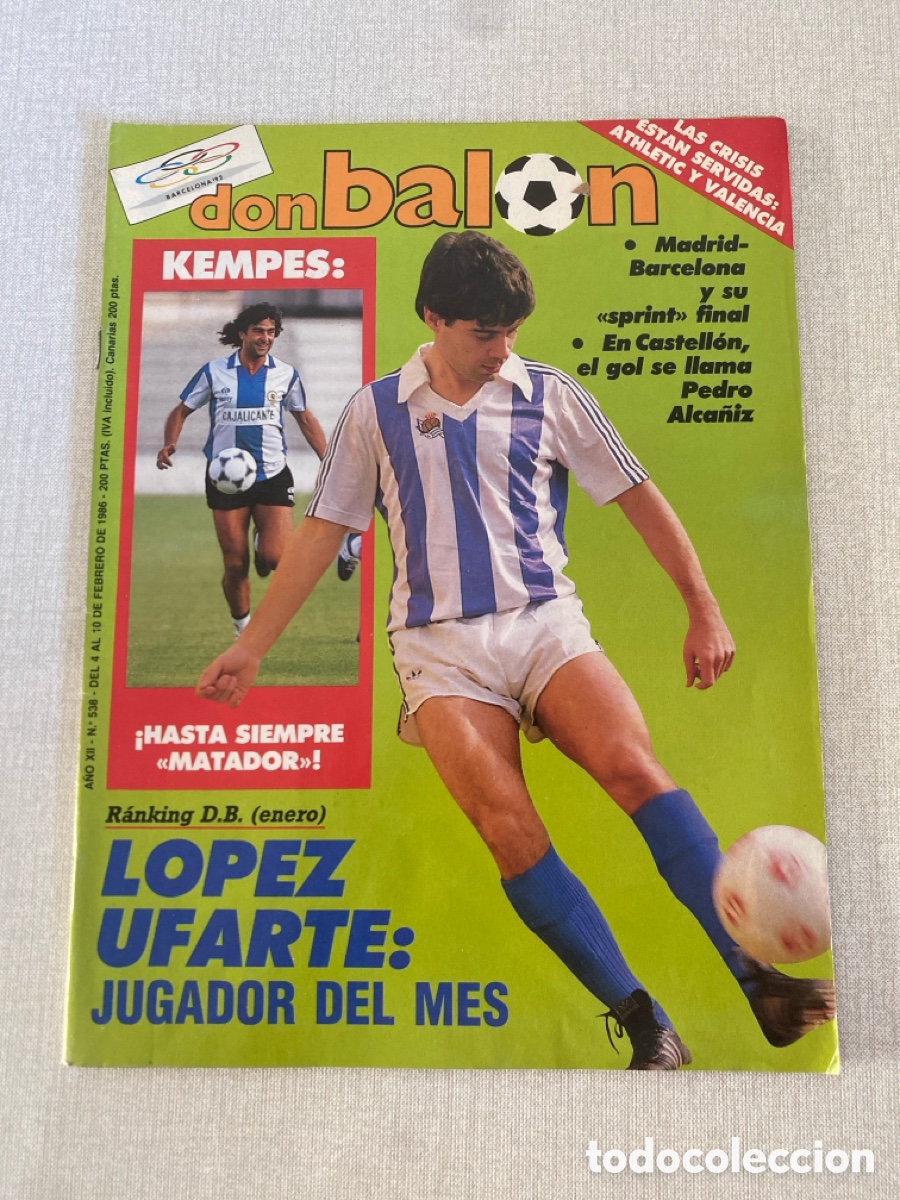 Coleccionismo deportivo: Don bal&oacute;n 538 - Poster Real Sociedad - Racing - Valencia Fillol Kempes H&eacute;rcules Mexico 86 Castellon