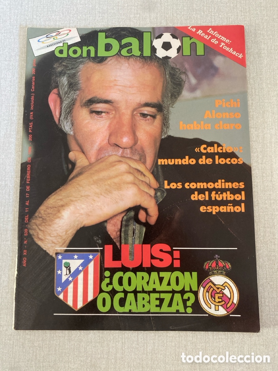 Coleccionismo deportivo: Don bal&oacute;n 539 - Luis Aragon&eacute;s - Bar&ccedil;a - Real Sociedad - Valladolid Mexico 86 - Maradona - Castello