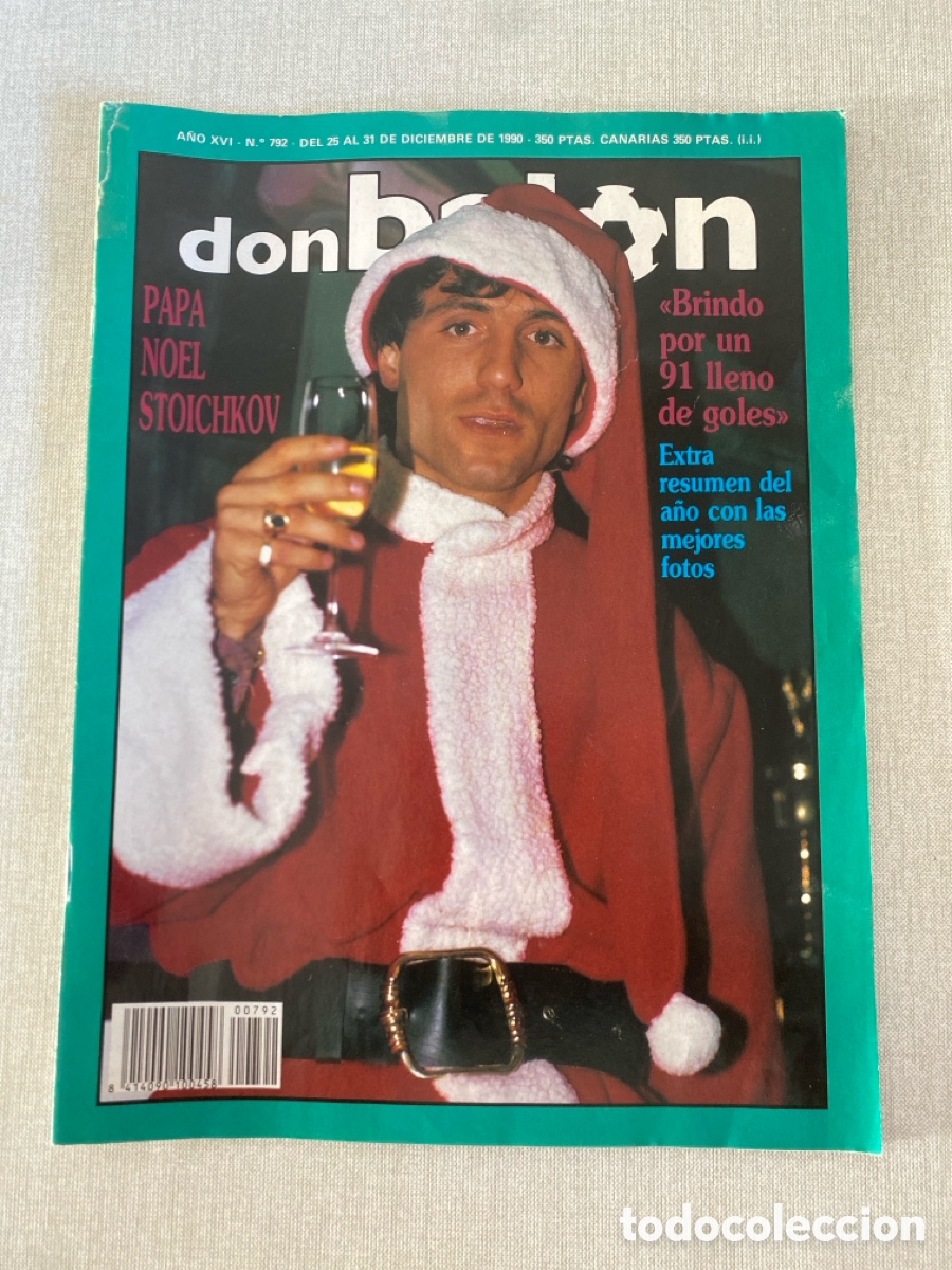 Coleccionismo deportivo: Don bal&oacute;n 792 - Poster Real Madrid - Stoichkov - Barcelona - Athletic - Italia 90 - Butrague&ntilde;o