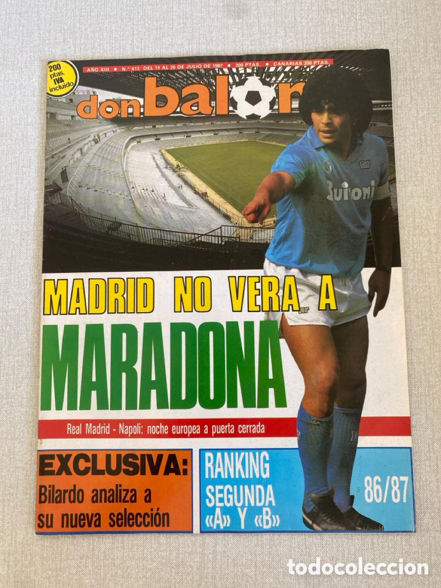 Coleccionismo deportivo: Don bal&oacute;n 613 - Poster Segunda - Maradona - Bar&ccedil;a - Athletic - Betis - Sporting - Cruyff - Deportivo