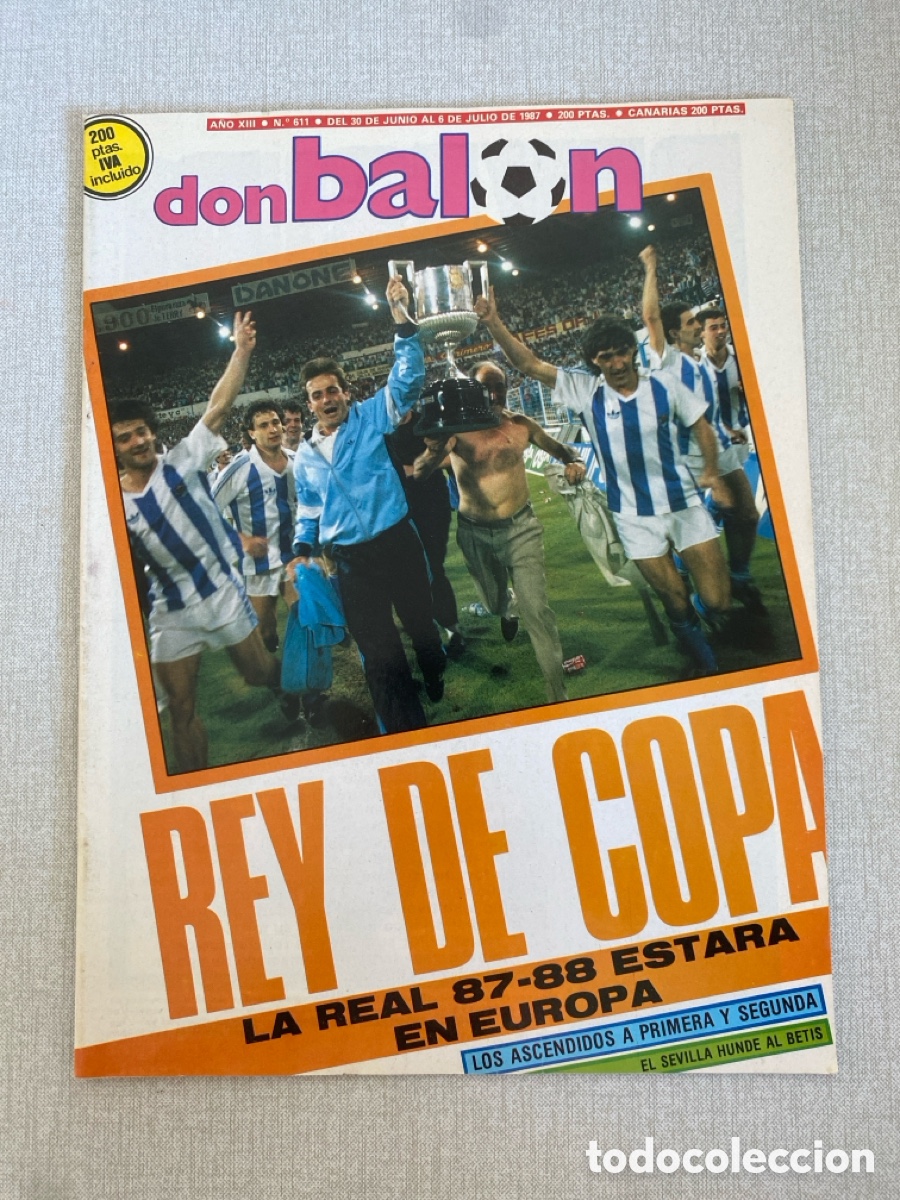 Coleccionismo deportivo: Don bal&oacute;n 611 - Real Sociedad Campe&oacute;n Copa - Atletico - Sevilla Betis Valencia - Logro&ntilde;&eacute;s - Tenerife