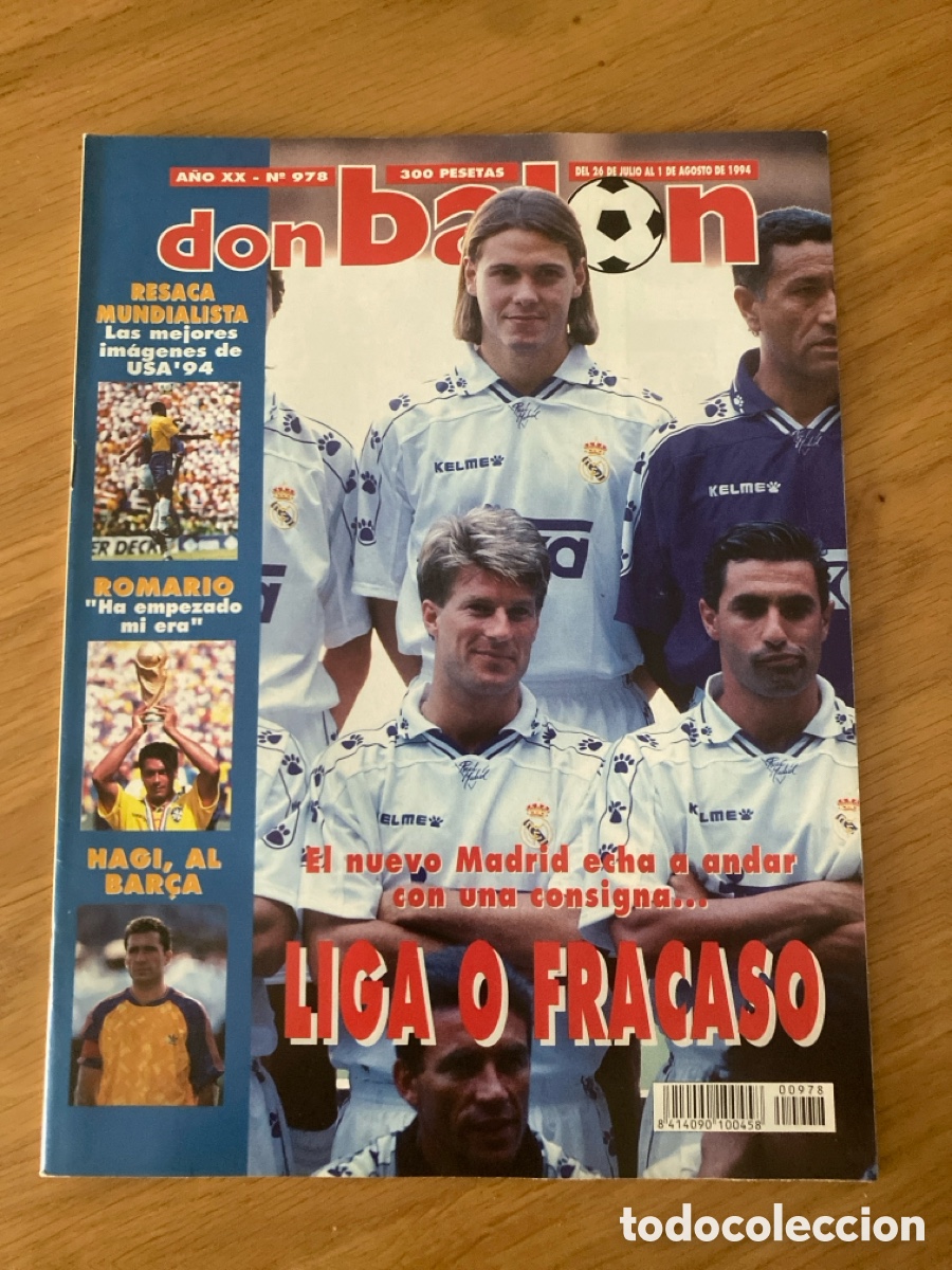 Coleccionismo deportivo: Don bal&oacute;n 978 - Mundial USA 94 - Espa&ntilde;a - Maradona - Romario - Real Madrid - Espanyol - Hagi