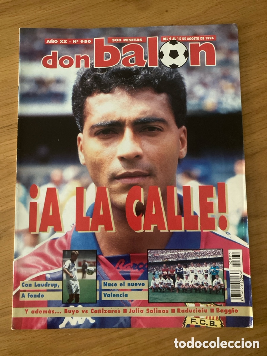Coleccionismo deportivo: Don bal&oacute;n 980 - Romario - Laudrup - Deportivo - Valencia - Baggio - Edinho - Barcelona