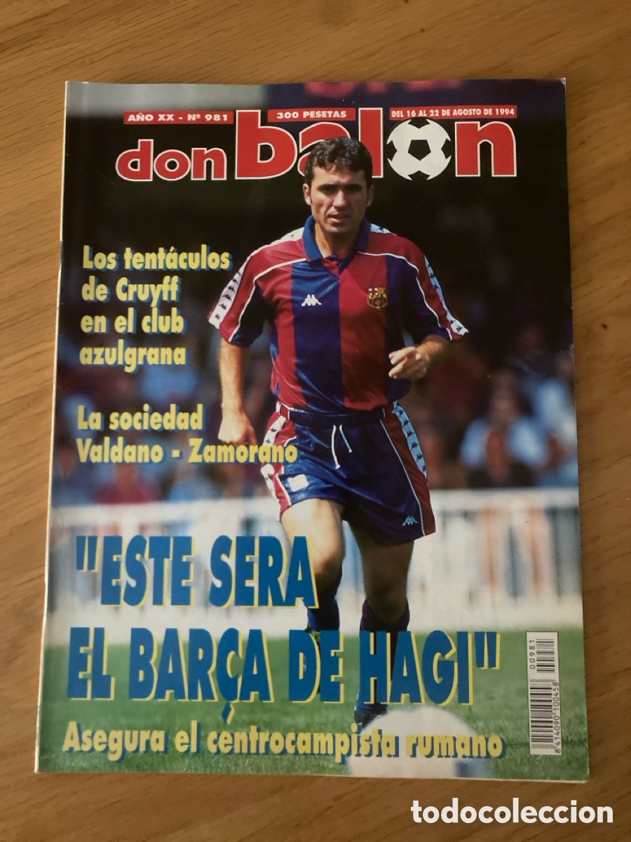 Coleccionismo deportivo: Don Bal&oacute;n 981 - Cruyff - Hagi - Real Madrid - Athletic - Tenerife - Real - Osasuna - Compostela