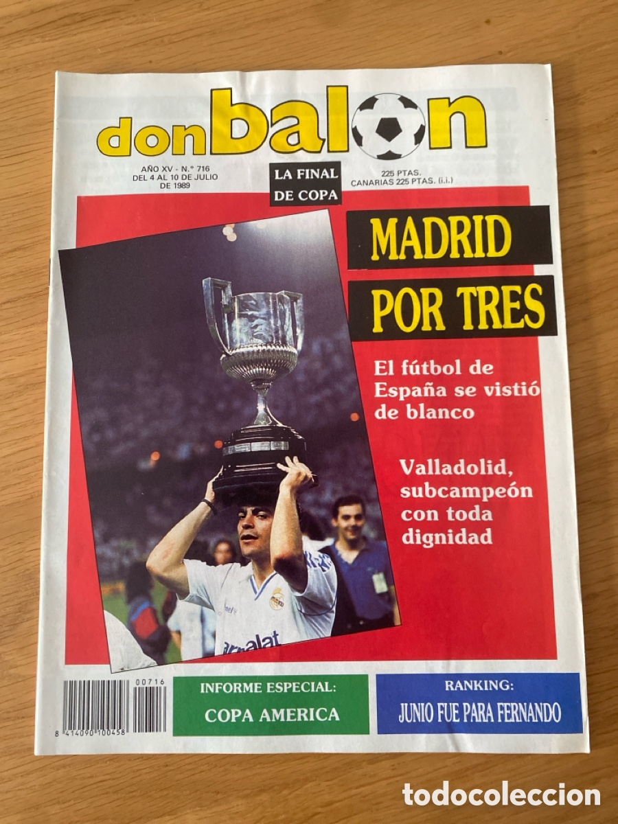 Coleccionismo deportivo: Don bal&oacute;n 716 - Madrid campe&oacute;n copa del Rey - Valladolid - Valencia - Rayo - Laudrup
