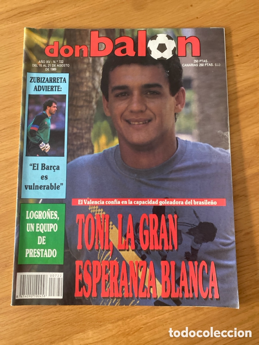 Coleccionismo deportivo: Don bal&oacute;n 722 - Zubizarreta - Logro&ntilde;&eacute;s - Castellon - Sporting - Oviedo - Tenerife - Celta - Brasil