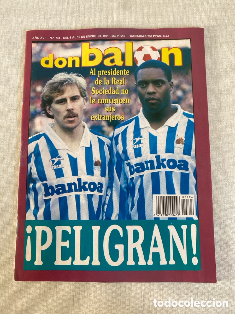 Coleccionismo deportivo: Don bal&oacute;n 794 - Poster Logro&ntilde;&eacute;s - Real Sociedad - Luis Aragon&eacute;s - Valladolid - Unzue - Atl&eacute;tico