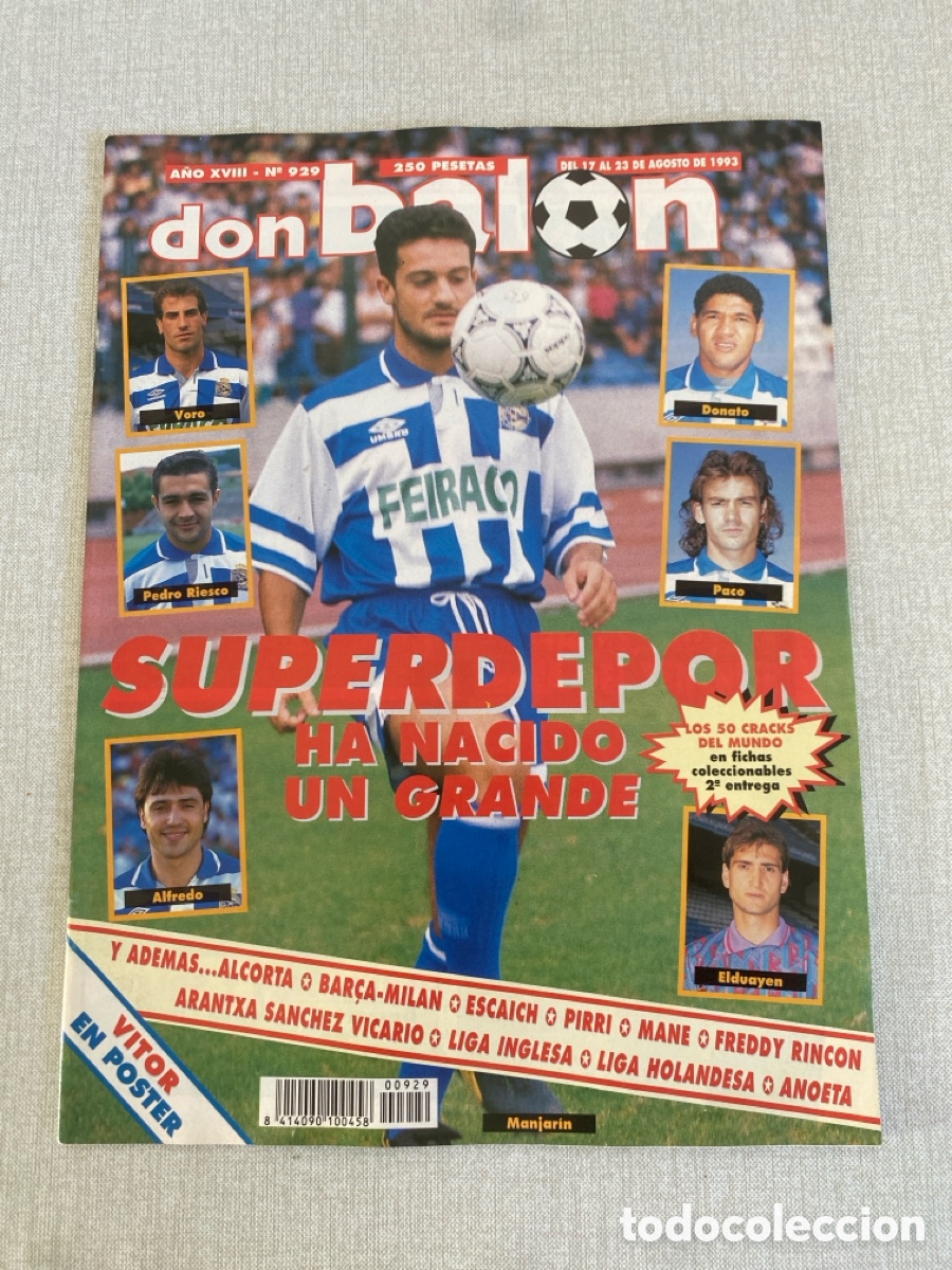 Coleccionismo deportivo: Don bal&oacute;n 929 - Poster R. Madrid - Deportivo - Sporting - Lleida - Rincon Las Palmas - fichas cracks