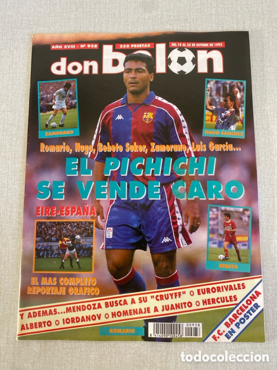 Coleccionismo deportivo: Don bal&oacute;n 938 - Poster Barcelona - Oviedo - Juanito - Real Sociedad - H&eacute;rcules Espa&ntilde;a Eurorivales