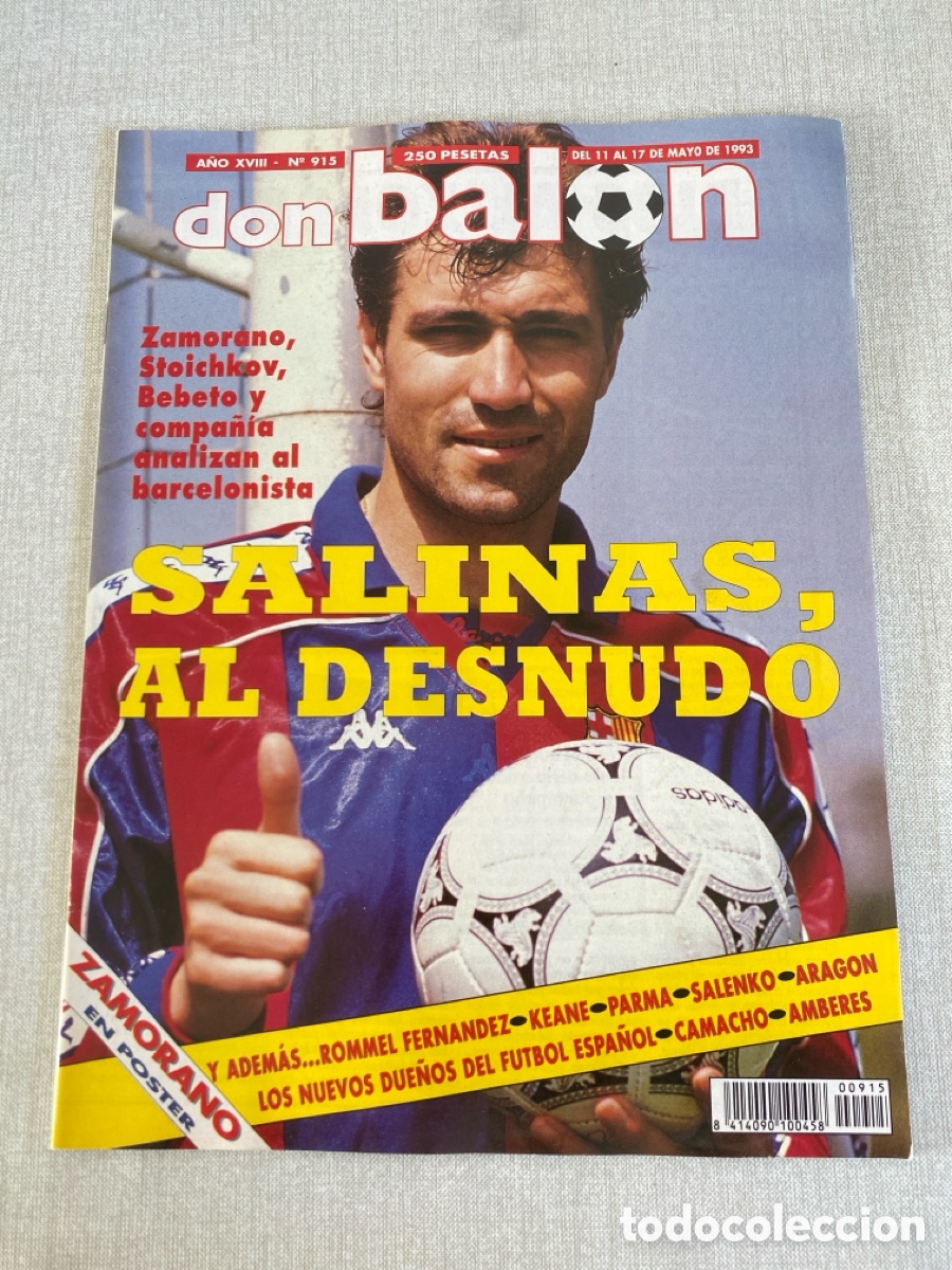 Coleccionismo deportivo: Don bal&oacute;n 915 - Poster Real Madrid - Salinas - Zaragoza - Logro&ntilde;&eacute;s - Final Recopa Parma Amberes UEFA