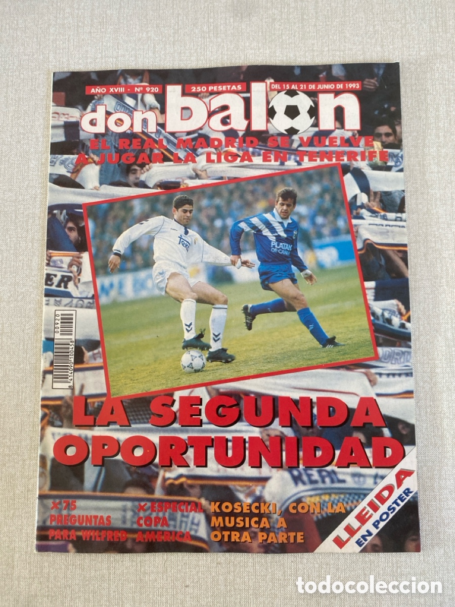 Coleccionismo deportivo: Don bal&oacute;n 920 - Poster Lleida - Real Madrid - Osasuna - Copa America - Wilfred Rayo - Burgos