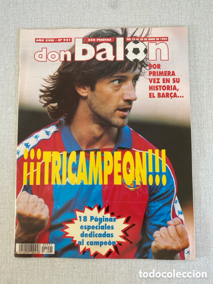 Coleccionismo deportivo: Don bal&oacute;n 921 - Barcelona campe&oacute;n liga Poster - Real Sociedad - Osasuna - Copa Rey