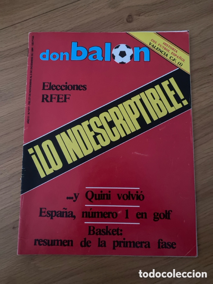 Coleccionismo deportivo: Don bal&oacute;n 477 - Poster Valencia - Schuster - Anderlecht - Quini - Basket - Verona - Seve