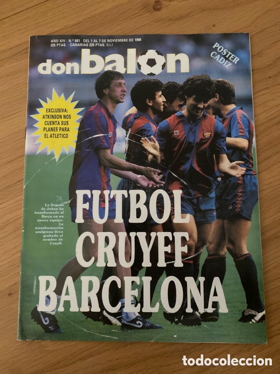 Coleccionismo deportivo: Don bal&oacute;n 681 - Poster Cadiz - Cruyff Barcelona - Valencia - Real - Athletic- C. Europeas - Zaragoza