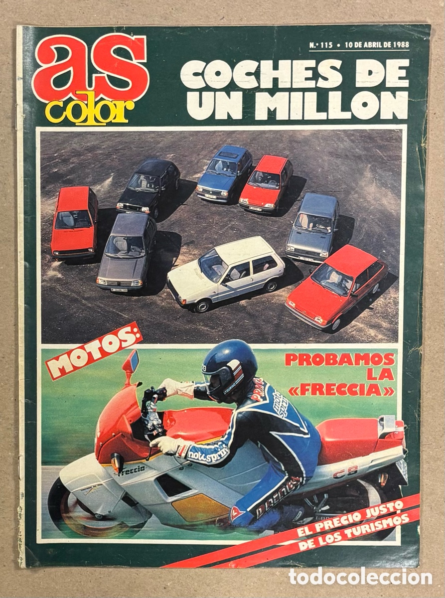 Coleccionismo deportivo: AS COLOR N&deg; 115 (1988). ULIANA SEMENOVA,?PEUGEOT 205, VE POLO BUNNY, RENAULT 5, CITROEN AX, CAGIVA 1