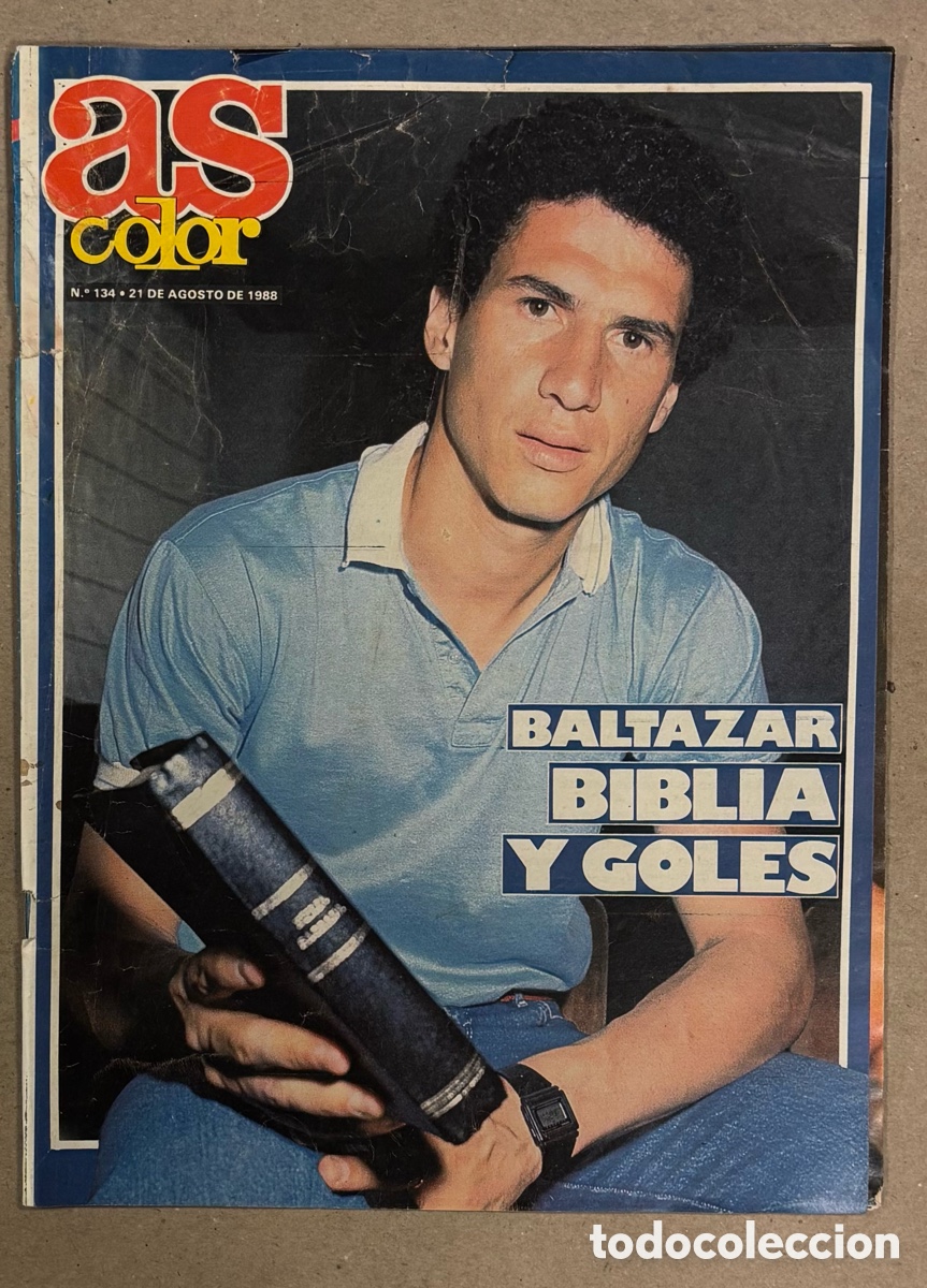 Coleccionismo deportivo: AS COLOR N&deg; 134 (1988). BALTAZAR ATL&Eacute;TICO MADRID, MANU SOLER, JOHN STOCKTON, EDWIN MOSES,&hellip;