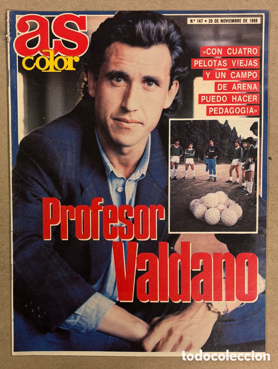 Coleccionismo deportivo: AS COLOR N&deg; 147 (1988). JORGE VALDANO, MICHAEL ROBINSON OSASUNA, MANUEL EGEA KARATE,..