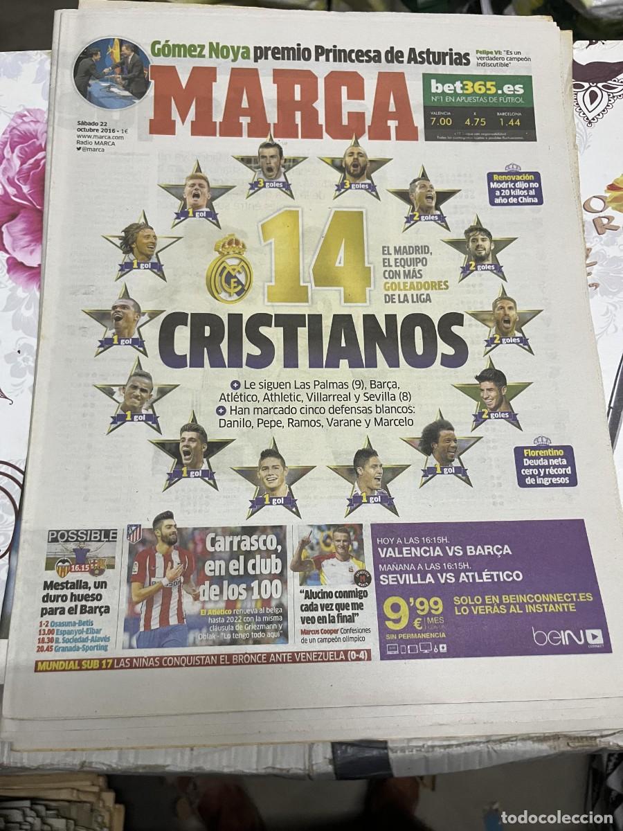Coleccionismo deportivo: MARCA (22-10-2016) PREMIO PRINCESA DE ASTURIAS GOMEZ NOYA CRISTIANO RONALDO REAL MADRID CARRASCO