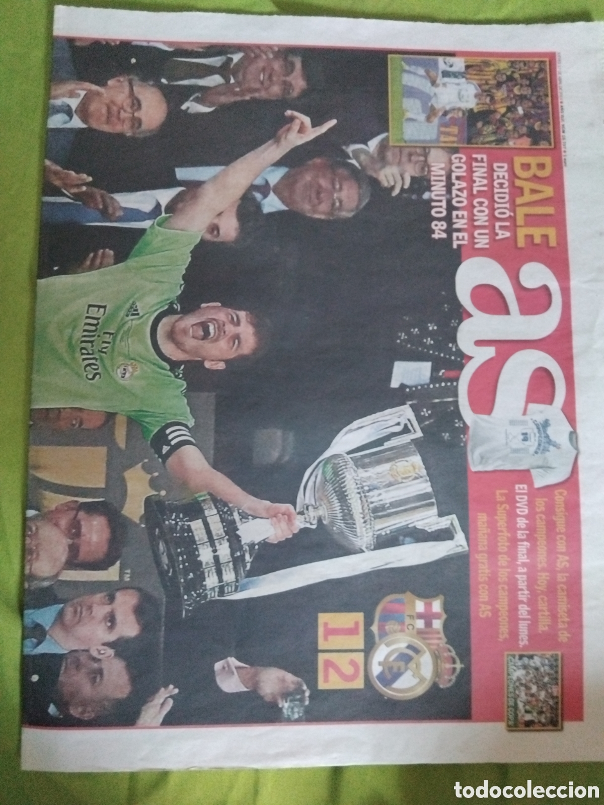 Coleccionismo deportivo: Gr Periodico R.Madrid campe&oacute;n de copa 2014