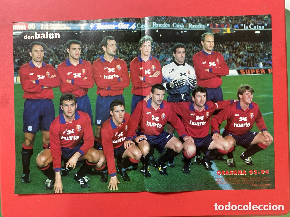 Coleccionismo deportivo: Poster don bal&oacute;n Osasuna temporada 93/94 - 1993-1994