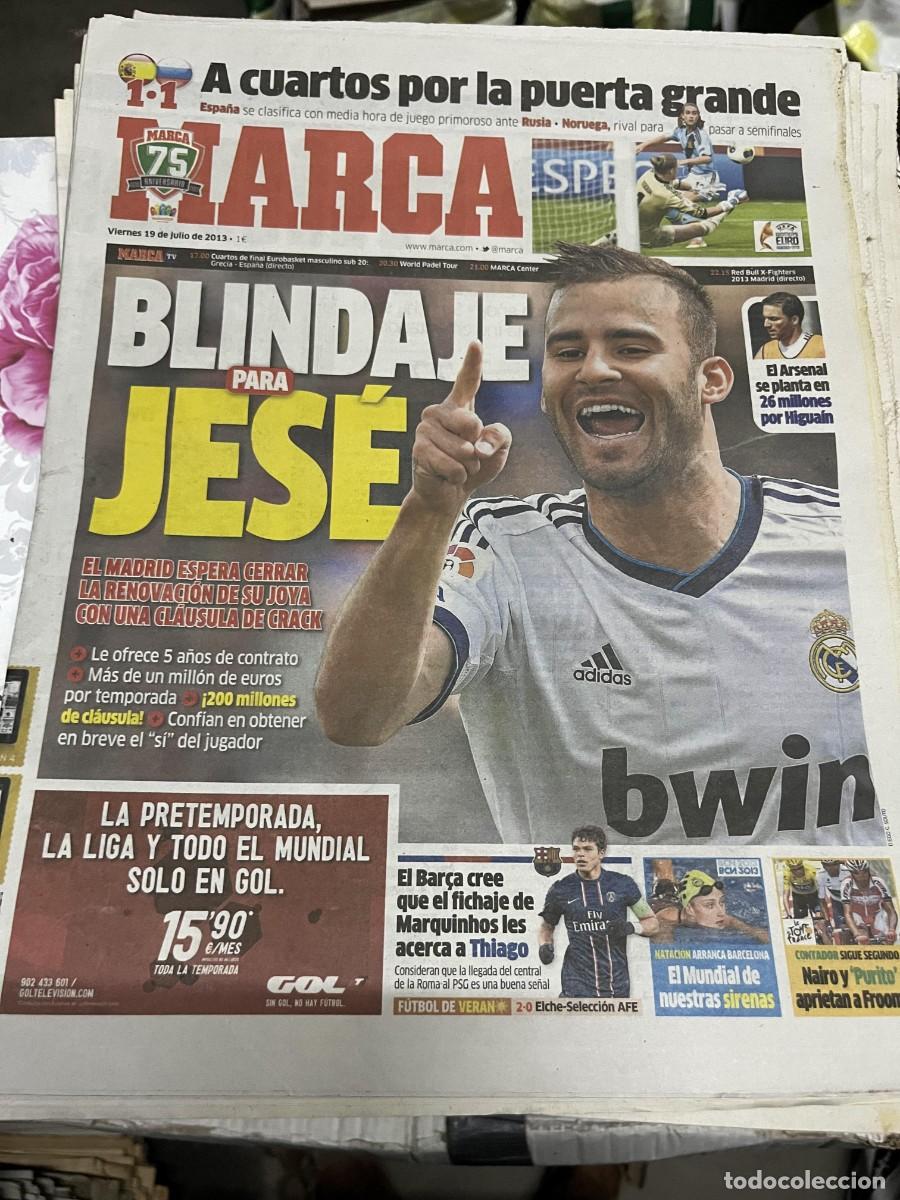 Coleccionismo deportivo: MARCA (19-7-2013) RENOVACION JESE REAL MADRID ARSENAL HIGUAIN THIAGO ESPA&Ntilde;A 1-1 RUSIA FEMENINO