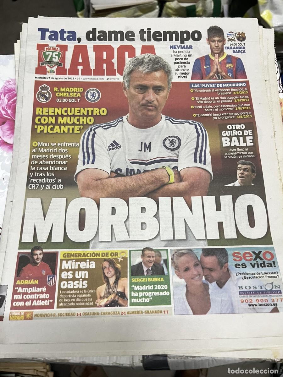 Coleccionismo deportivo: MARCA (7-8-2013) MOURINHO NEYMAR REAL MADRID CHELSEA BALE MIREIA BELMONTE ADRIAN ATLETICO