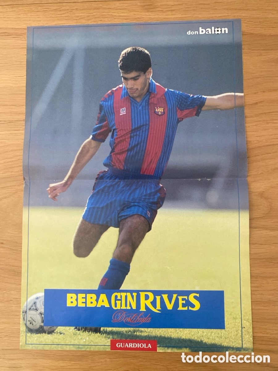 Coleccionismo deportivo: Poster don bal&oacute;n Guardiola Barcelona - A&ntilde;os 90