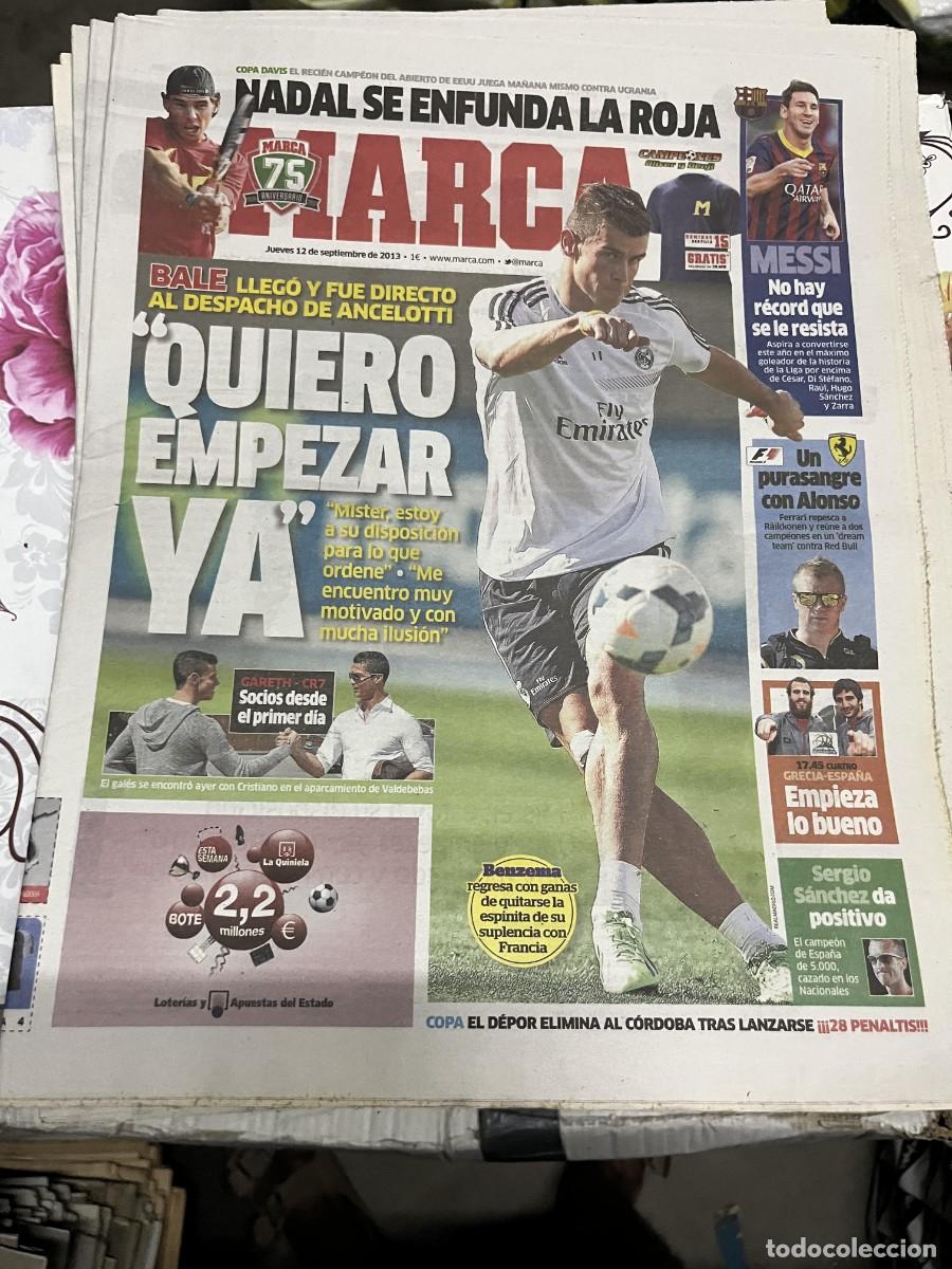 Coleccionismo deportivo: MARCA (12-9-2013) RAFAEL NADAL TENIS MESSI FERRARI BALONCESTO GRECIA ESPA&Ntilde;A BALE CRISTIANO RONALDO
