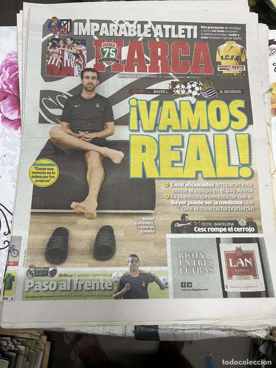 Coleccionismo deportivo: MARCA (2-10-2013) HOY BAYER LEVERKUSEN REAL SOCIEDAD OPORTO 1-2 ATLETICO REAL MADRID COPENHAGUE