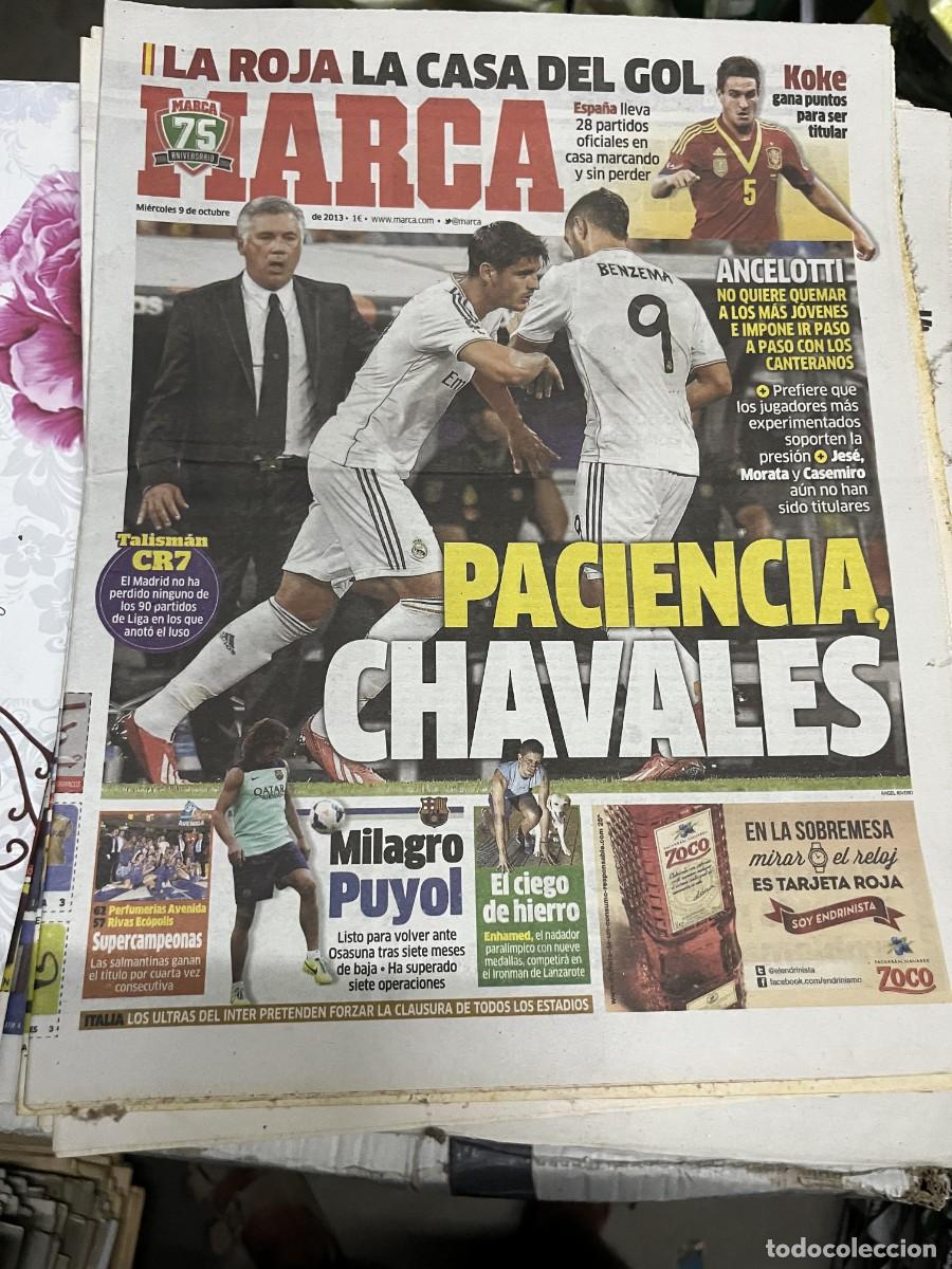 Coleccionismo deportivo: MARCA (9-10-2013) KOKE ANCELOTTI MORATA BENZEMA PUYOL ENHAMED CAMPEONAS PERFUMERIAS AVENIDA