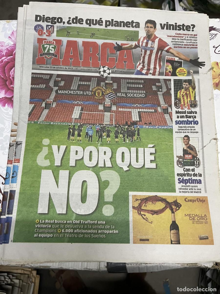 Coleccionismo deportivo: MARCA (23-10-2013) AUSTRIA VIENA 0-3 ATLETICO MADRID DIEGO COSTA MILAN 1-1 BARCELONA