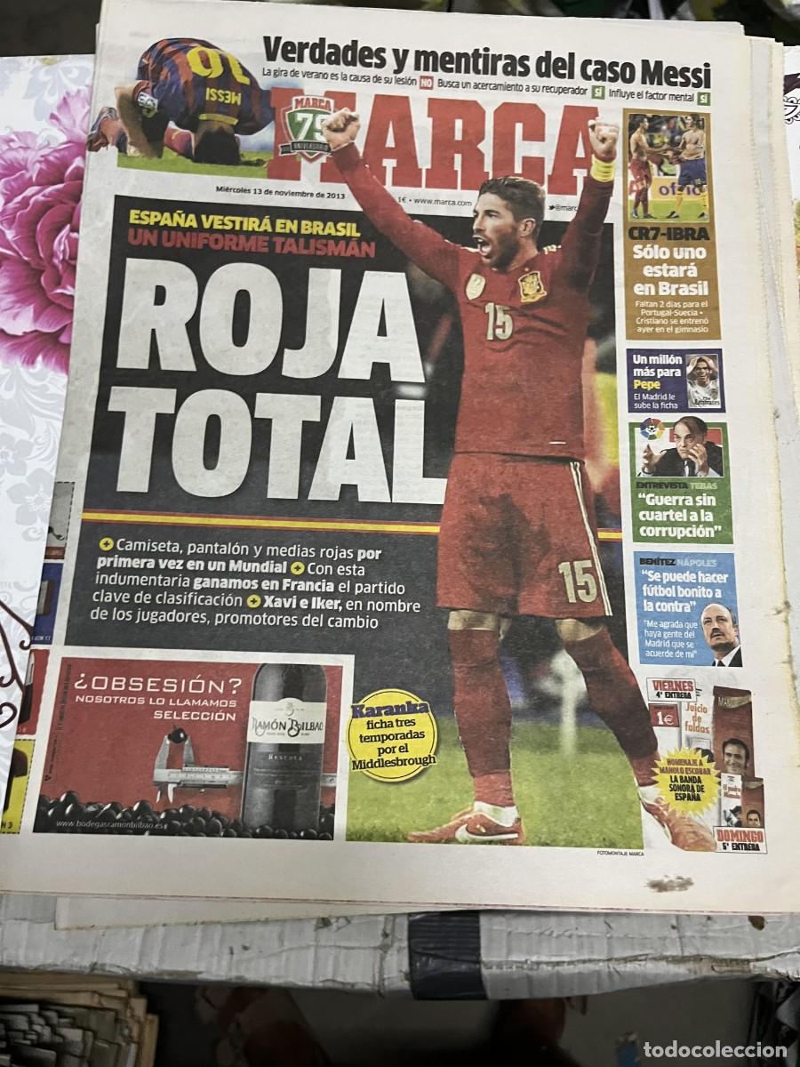 Coleccionismo deportivo: MARCA (13-11-2013) MESSI SERGIO RAMOS KARANKA ENTREVISTA TEBAS CR7 BENITEZ NAPOLES
