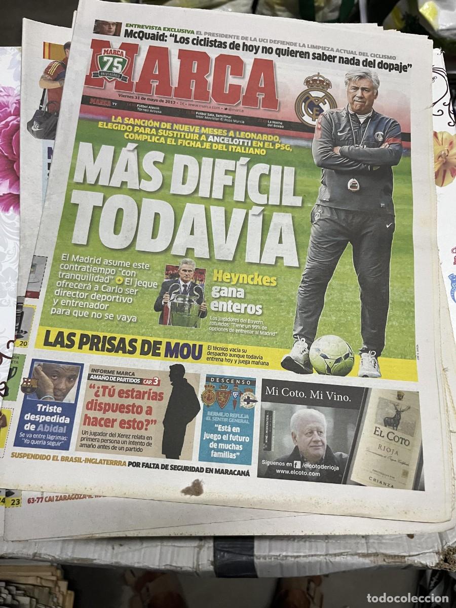 Coleccionismo deportivo: MARCA (31-5-2013) ANCELOTTI ENTREVISTA EXCLUSIVA MCQUAID CICLISMO HEYNCKES DESPEDIDA ABIDAL