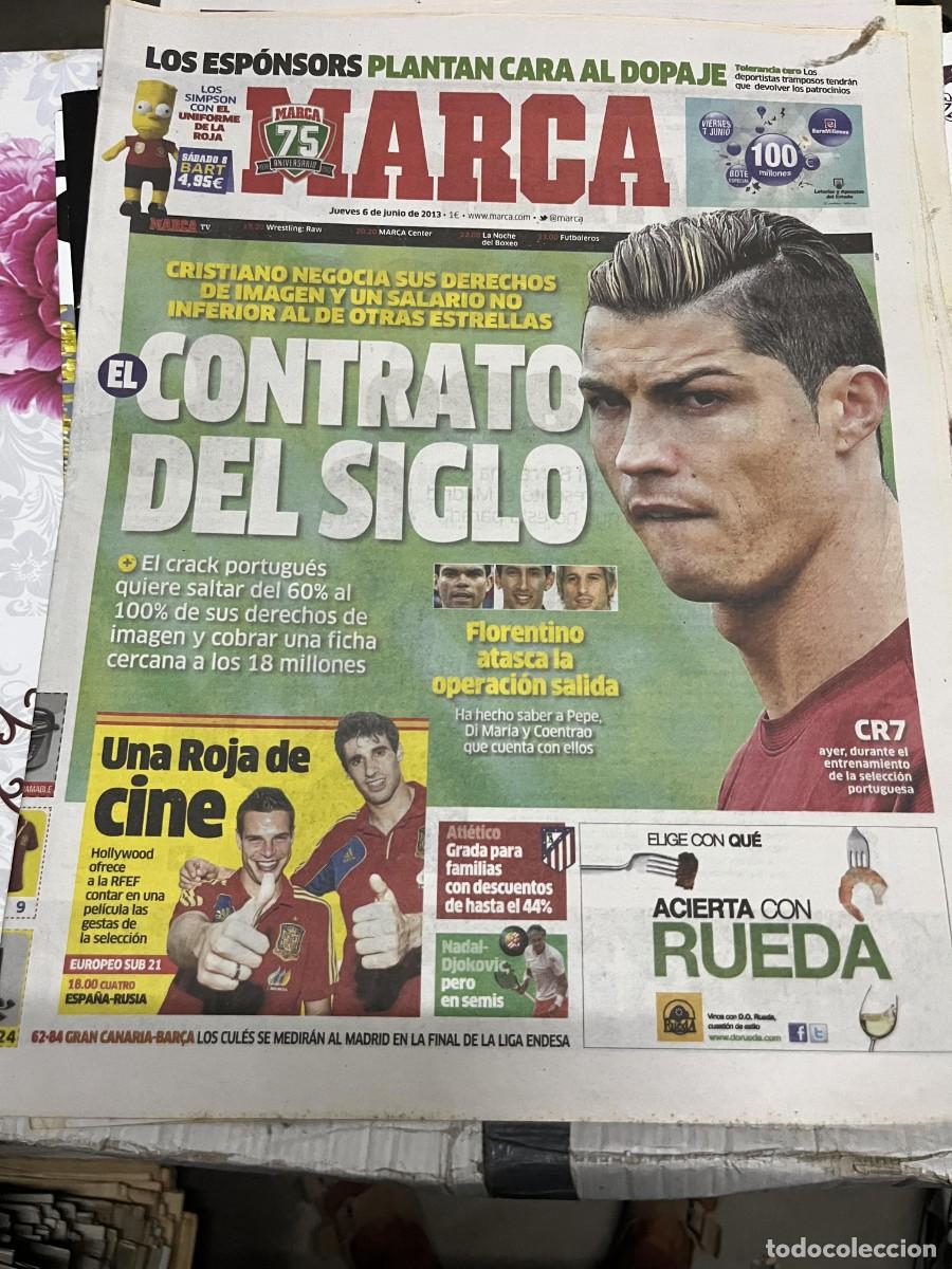 Coleccionismo deportivo: MARCA (6-6-2013) CR7 CRISTIANO RONALDO DOPAJE EUROPEO SUB-21 ESPA&Ntilde;A RUSIA NADAL DJOJOVIC