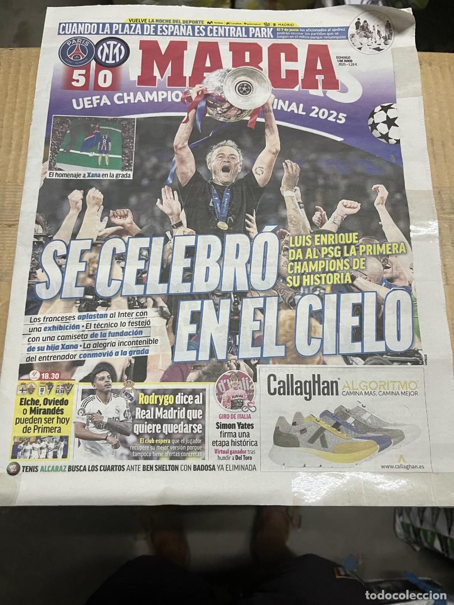 Coleccionismo deportivo: MARCA (1-6-2025) CAMPEON FINAL UEFA CHAMPIONS LEAGUE PSG PARIS SAINT GERMAIN 5-0 INTER MILAN
