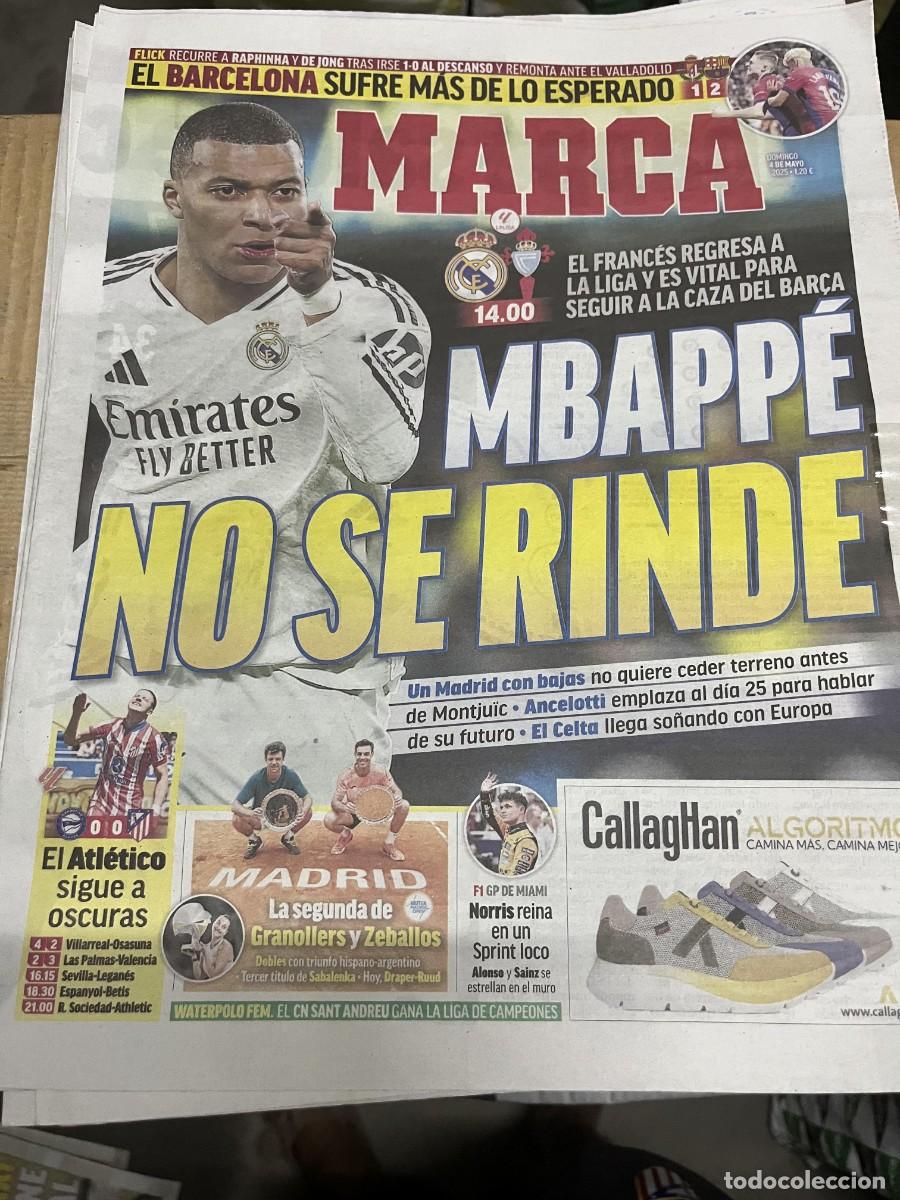Coleccionismo deportivo: MARCA (4-5-2025) MBAPPE REAL MADRID CELTA VIGO JORNADA LIGA ALAVES 0-0 ATLETICO MADRID