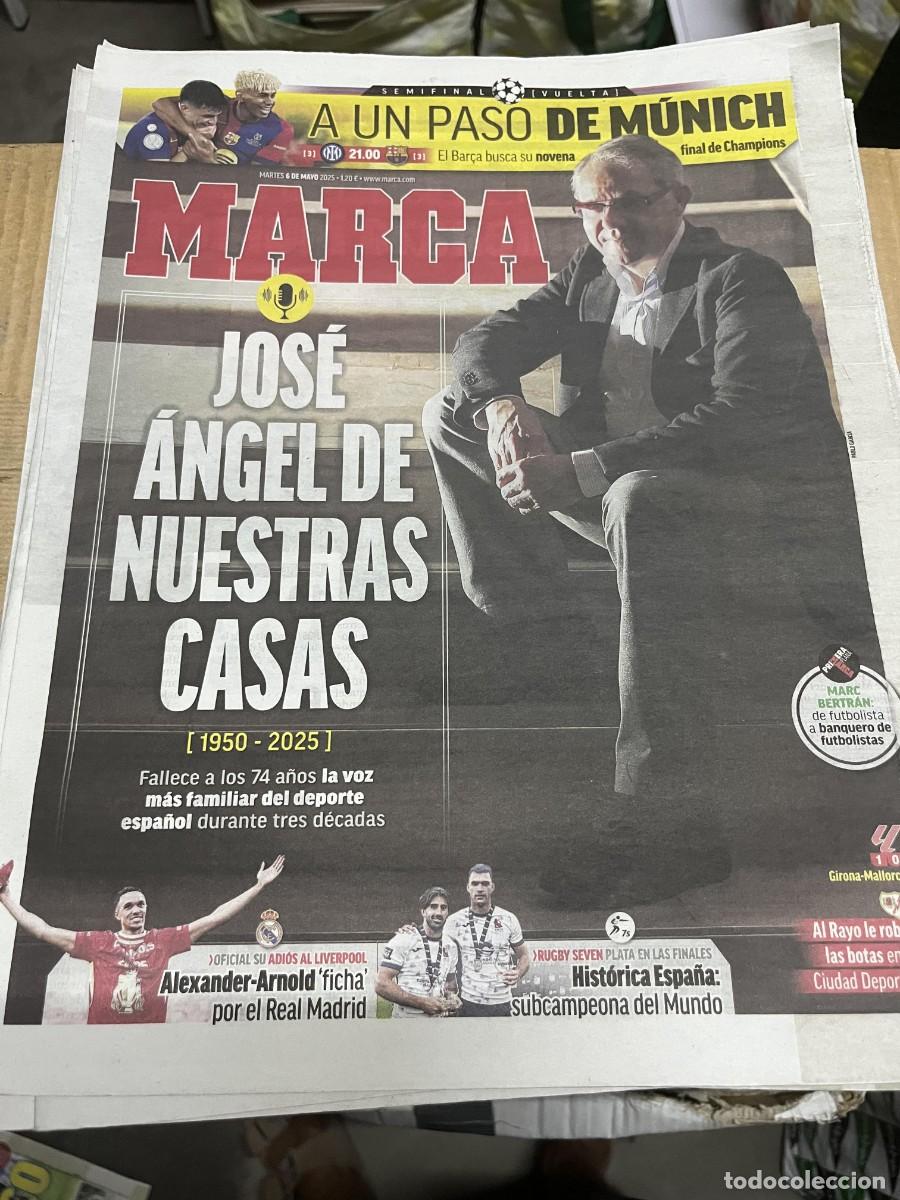 Coleccionismo deportivo: MARCA (6-5-2025) HOY INTER MILAN BARCELONA MUERTE JOSE ANGEL DE LA CASA FICHAJE ALEXANDER ARNOLD